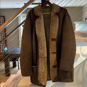 Shearling car coat